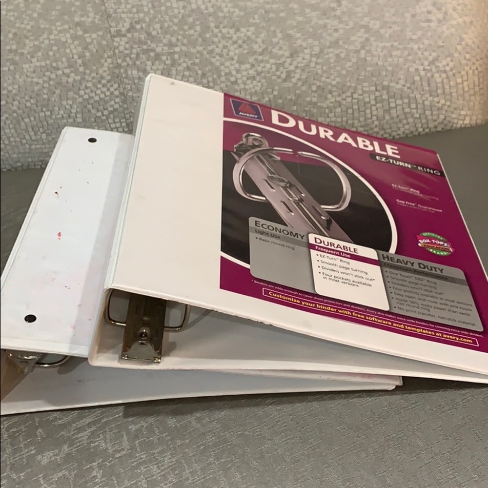2 inches binder , 2 pieces